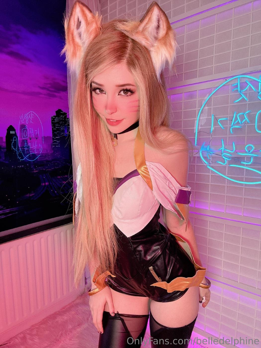 belle delphine sexy ahri cosplay onlyfans set leaked netwjb