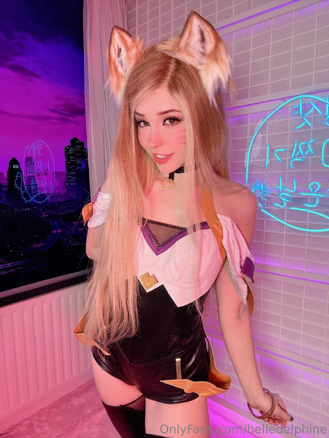 belle delphine sexy ahri cosplay onlyfans set leaked uwchda