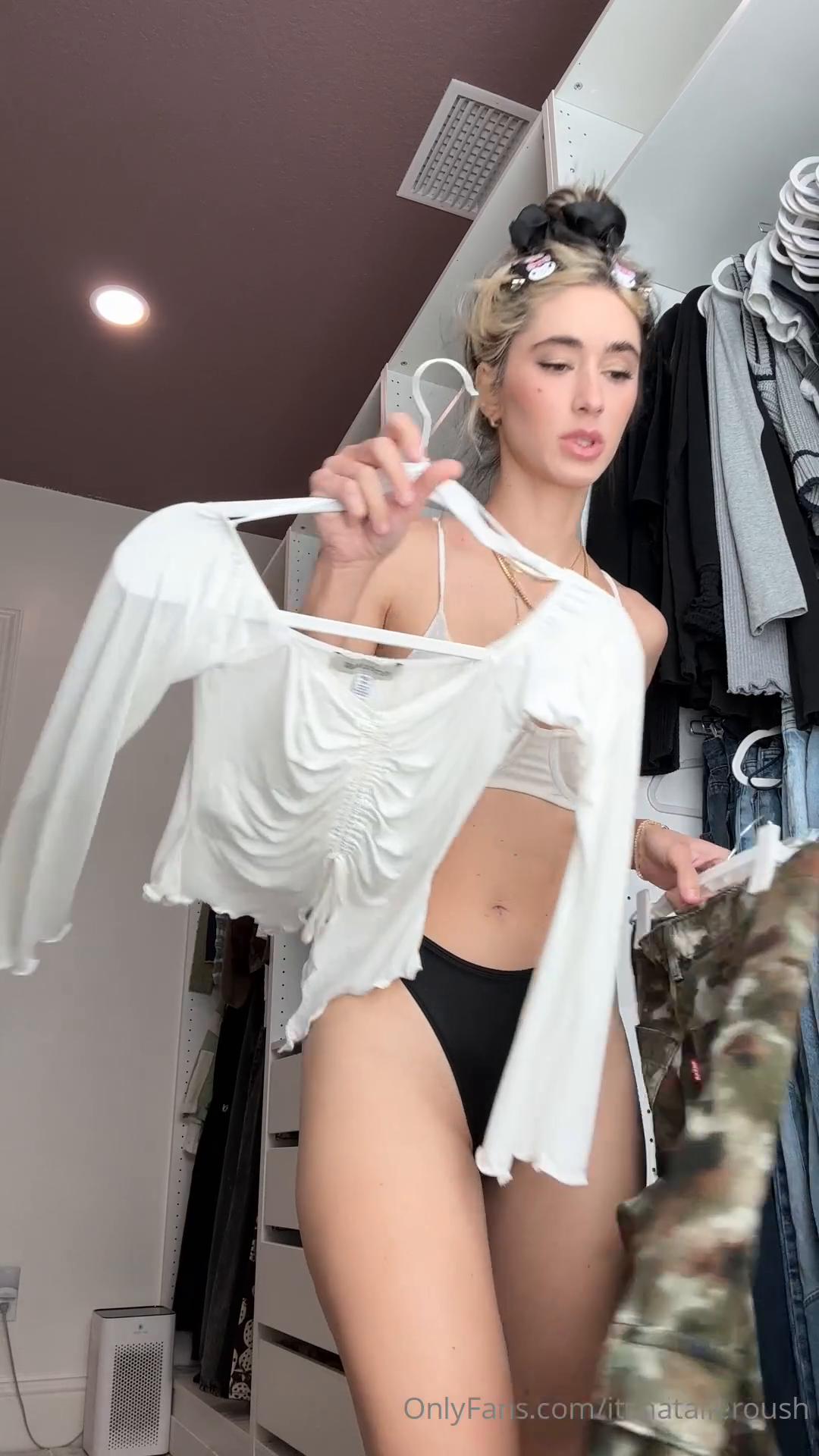 natalie roush topless outfit try on onlyfans video leaked hdzhbn