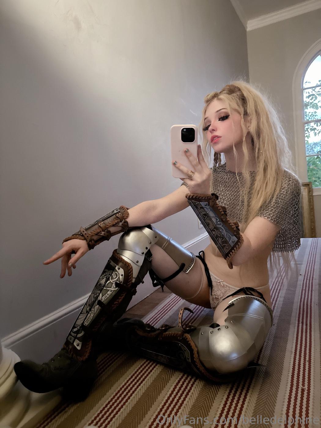 belle delphine sexy chainmail costume onlyfans set leaked bfzwbj