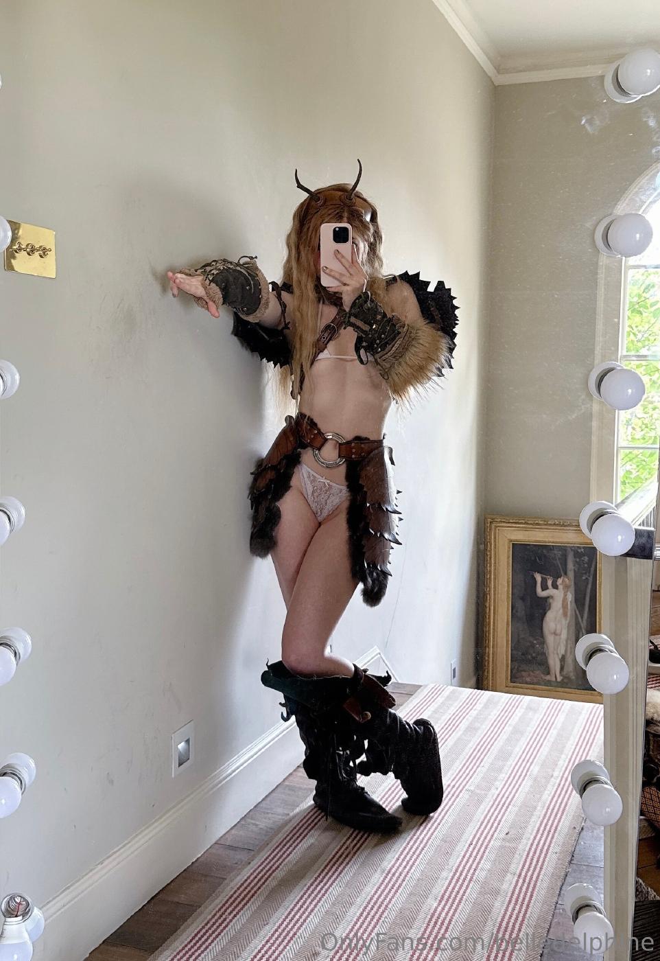 belle delphine sexy viking warrior cosplay onlyfans set leaked tjunsf