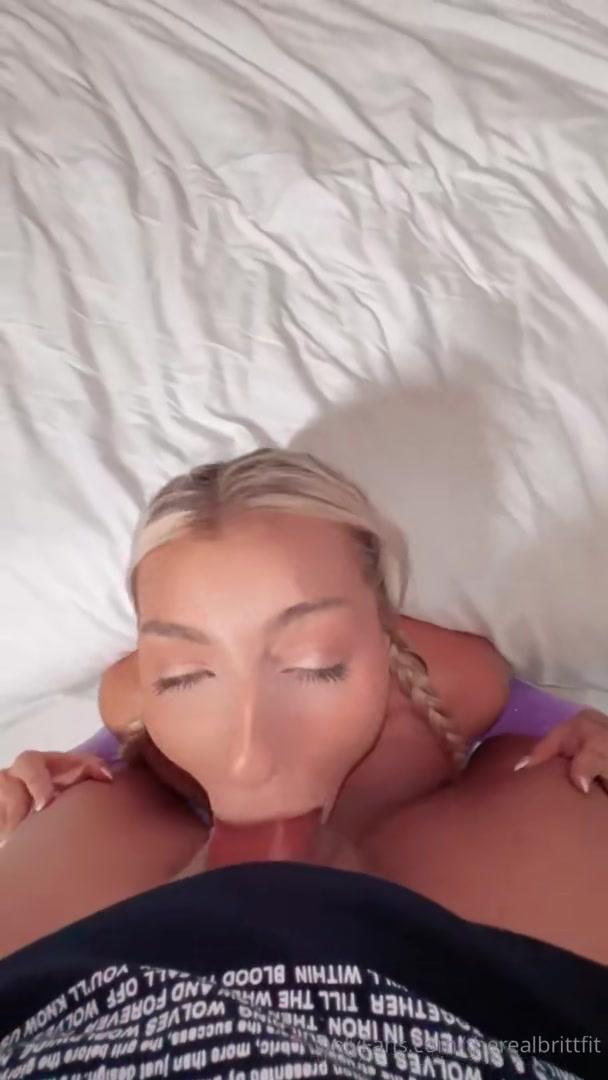 therealbrittfit deepthroat pov blowjob onlyfans video leaked