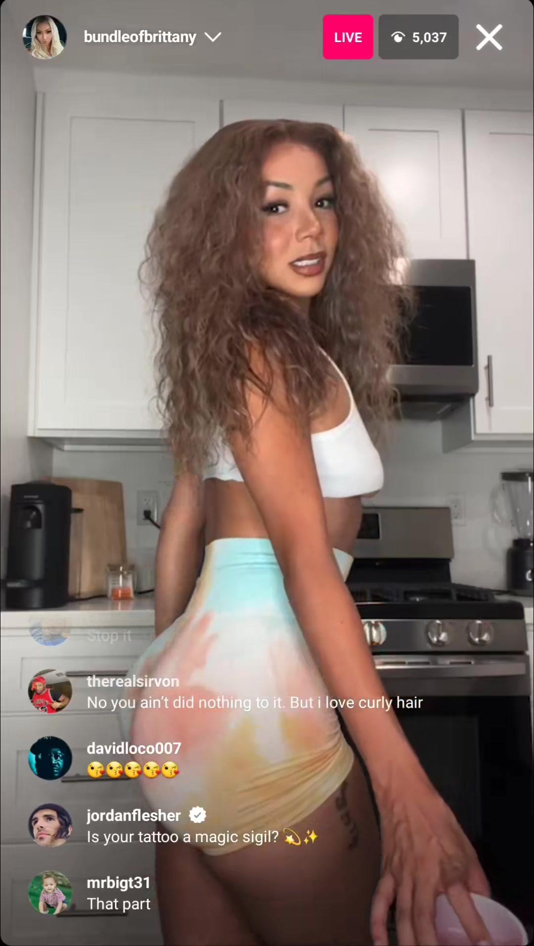 brittany renner nude nipple slip livestream video leaked