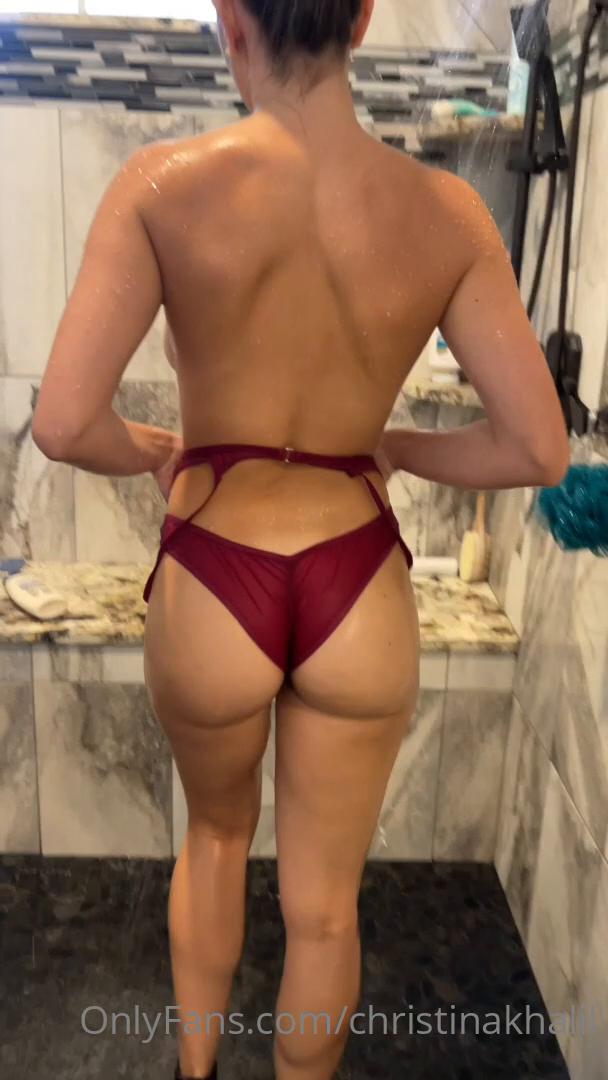 christina khalil nude outfit strip shower onlyfans video leaked