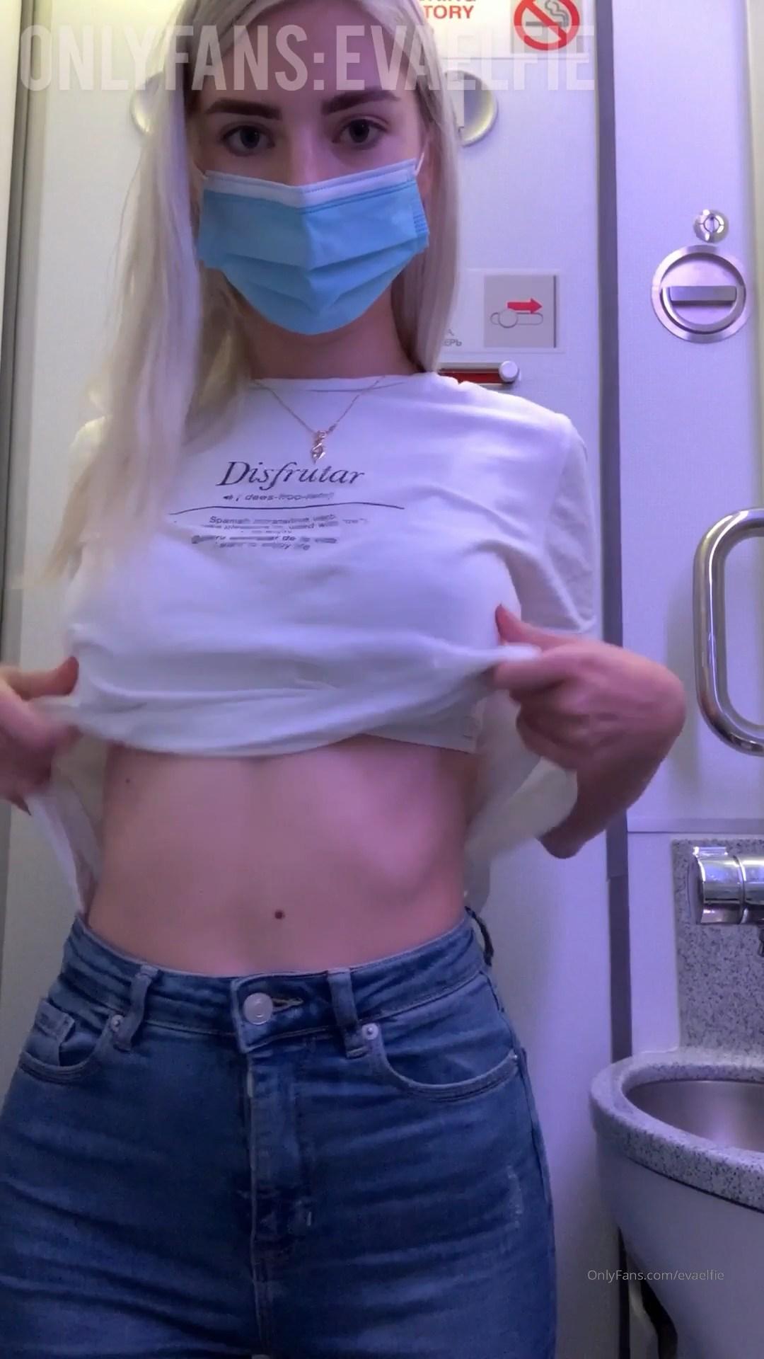 eva elfie nude airplane bathroom tease onlyfans video leaked