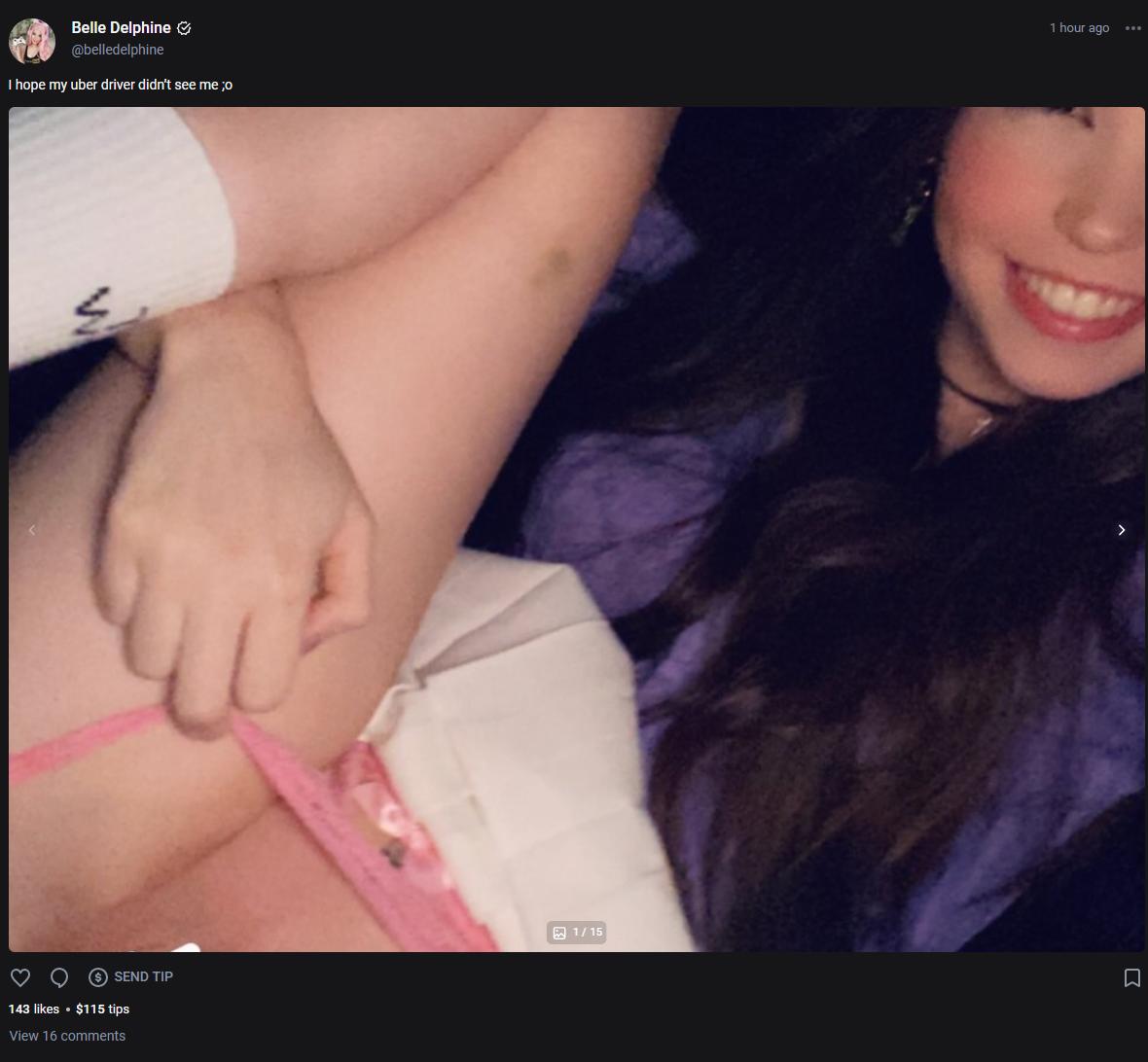 belle delphine back of uber onlyfans set leaked kyavrg influencersgonewild