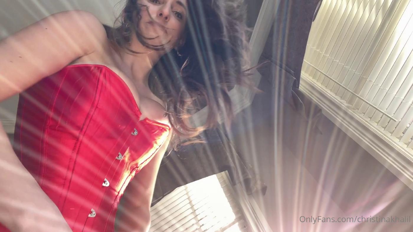 christina khalil red corset onlyfans video leaked ziueuh influencersgonewild