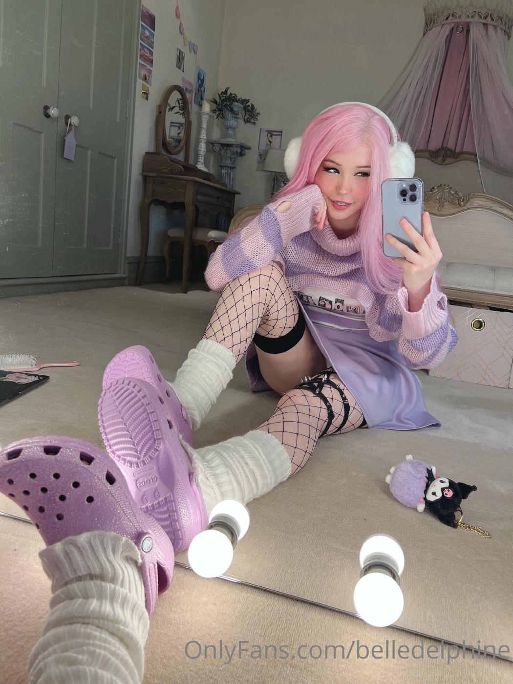 belle delphine purple crocs full onlyfans set leaked fswaoz influencersgonewild