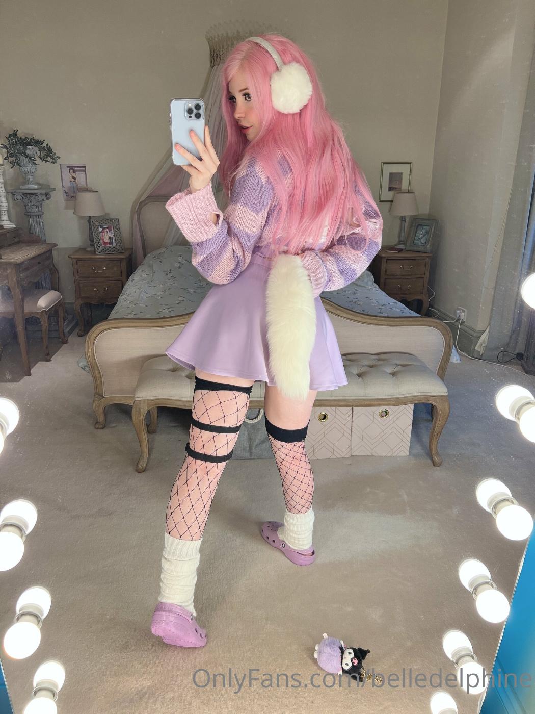 belle delphine purple crocs full onlyfans set leaked groomo influencersgonewild