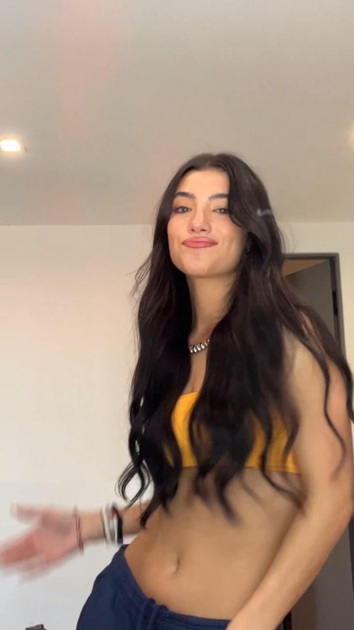 charli damelio sexy sports bra video leaked iuztap influencersgonewild