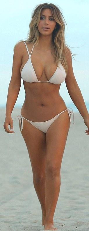 kim kardashian candid bikini beach set leaked mykbbm influencersgonewild