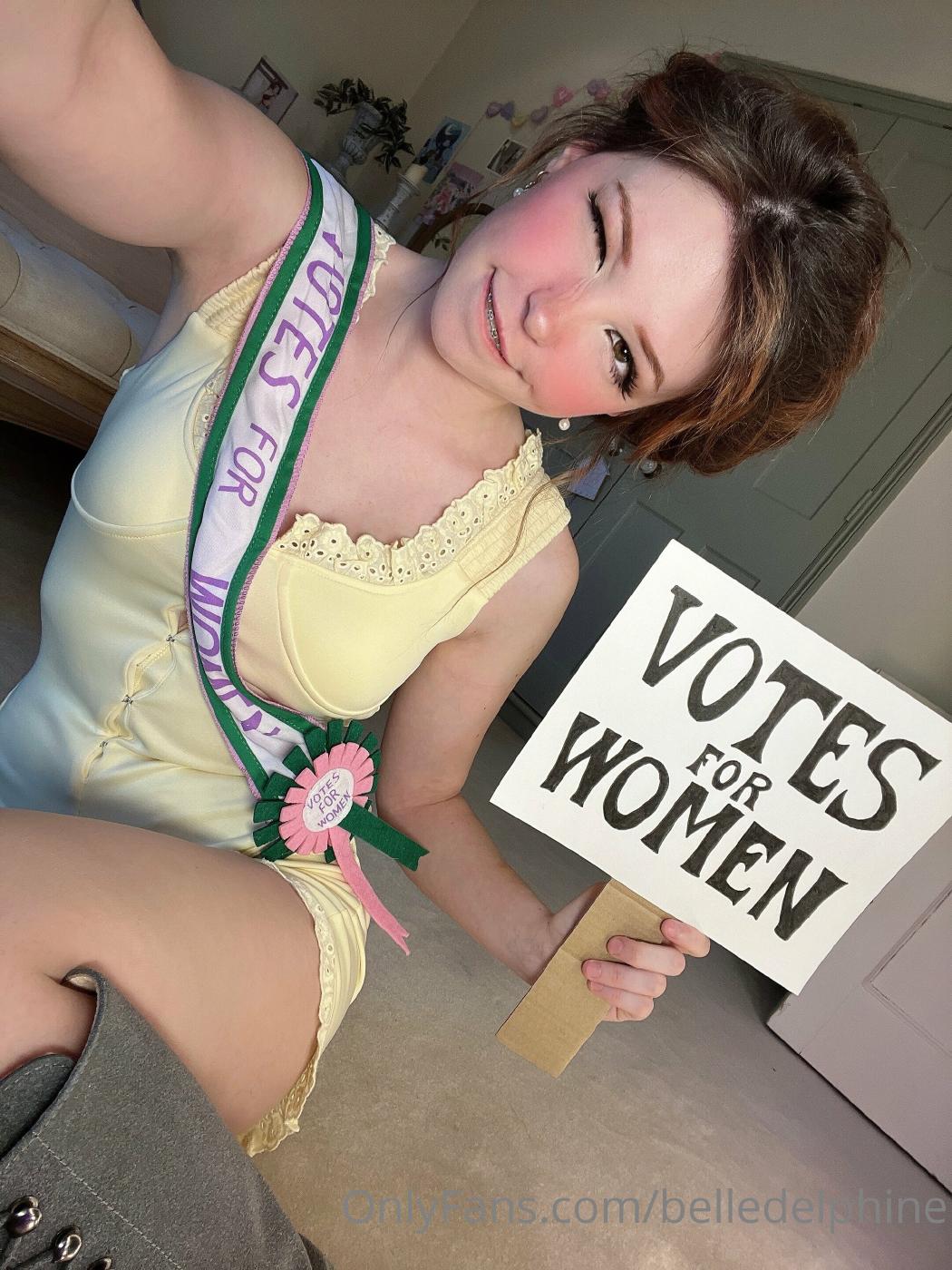 belle delphine votes for women onlyfans set leaked fhjrki influencersgonewild