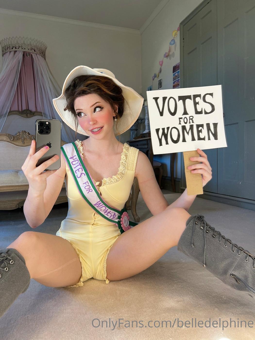 belle delphine votes for women onlyfans set leaked zaofkv influencersgonewild