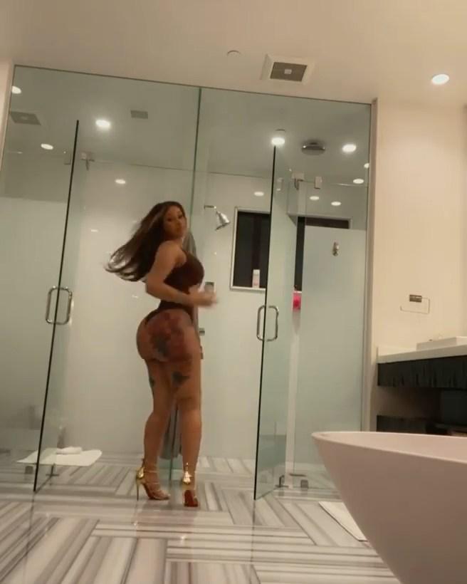cardi b sexy one piece modeling video leaked flotss influencersgonewild
